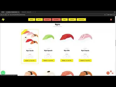 Web de catering con wordpress y woocommerce