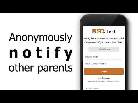 How to use Lice alert: anonymous app to notify possible lice exposure
