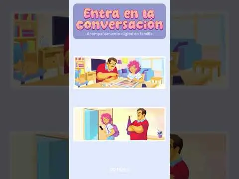 Ilustraciones y animación de Diego Pérez campaña importancia diálogo familiar en el entorno digital
