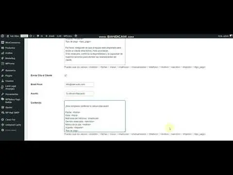 4 - Plugin Wordpress TallerGP   Pestaña correos 2