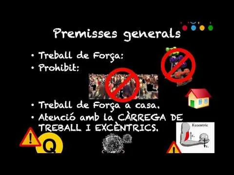CONSIDERACIONS GENERALS ABANS D'ENTRENAR COVID 19