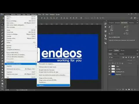 Exportar capas de Photoshop individualmente con el mismo fondo