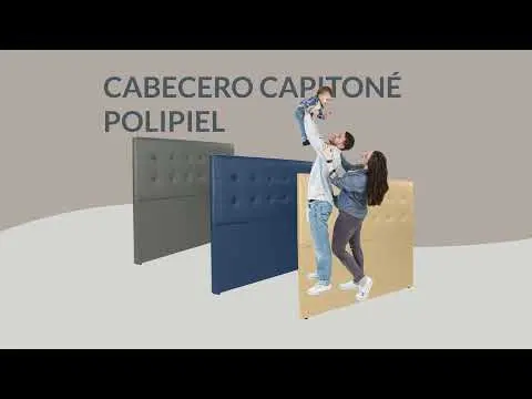 Cabecero estilo Capitoné hasta el suelo tapizado en polipiel