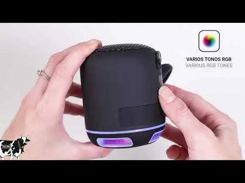 Altavoz redondo con luz led