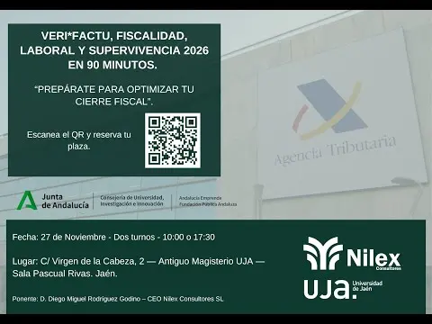 Charla Nilex: Verifactu + novedades fiscales y laborales + consejos para el cierre del año
