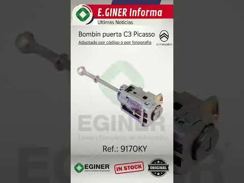✅  ¡ Bombín de puerta para Citroen C3 Picasso, referencia 9170KY ! 🚗🔐