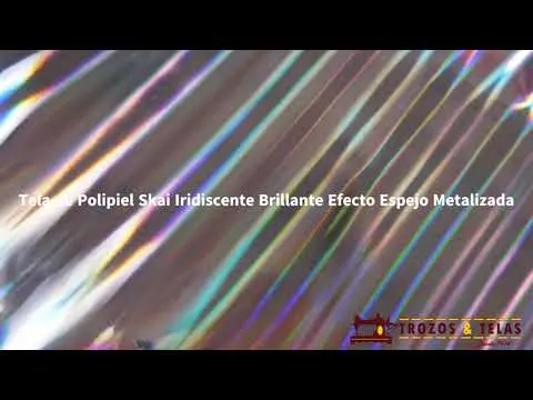 Tela de Polipiel Skai Iridiscente Brillante Efecto Espejo Metalizada - Ref. 3237