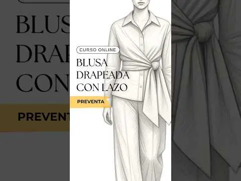 Cose tu propia blusa drapeada con lazada